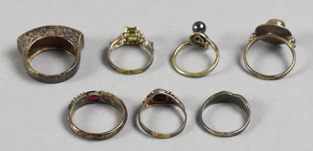 Sterling Silver, Assorted Gemstone Rings - 2