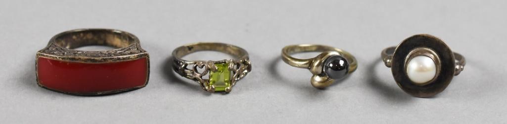 Sterling Silver, Assorted Gemstone Rings - 3