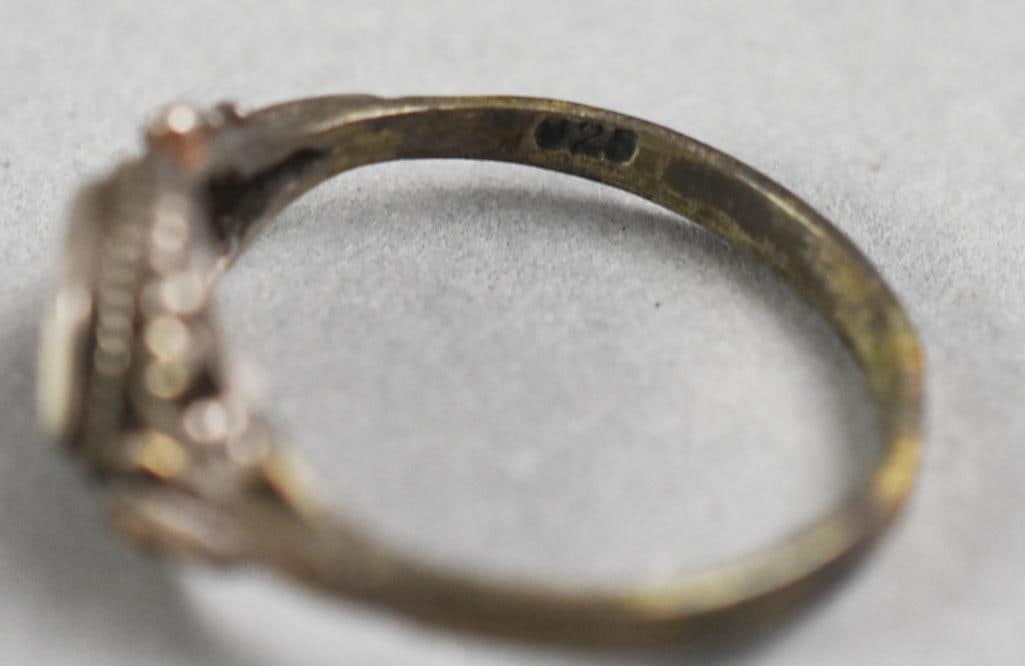 Sterling Silver, Assorted Gemstone Rings - 7