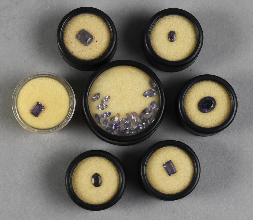 Natural Iolite, Loose: Great assortment of loose iolite stones. All in various shapes and sizes. Will come in containers as shown.?