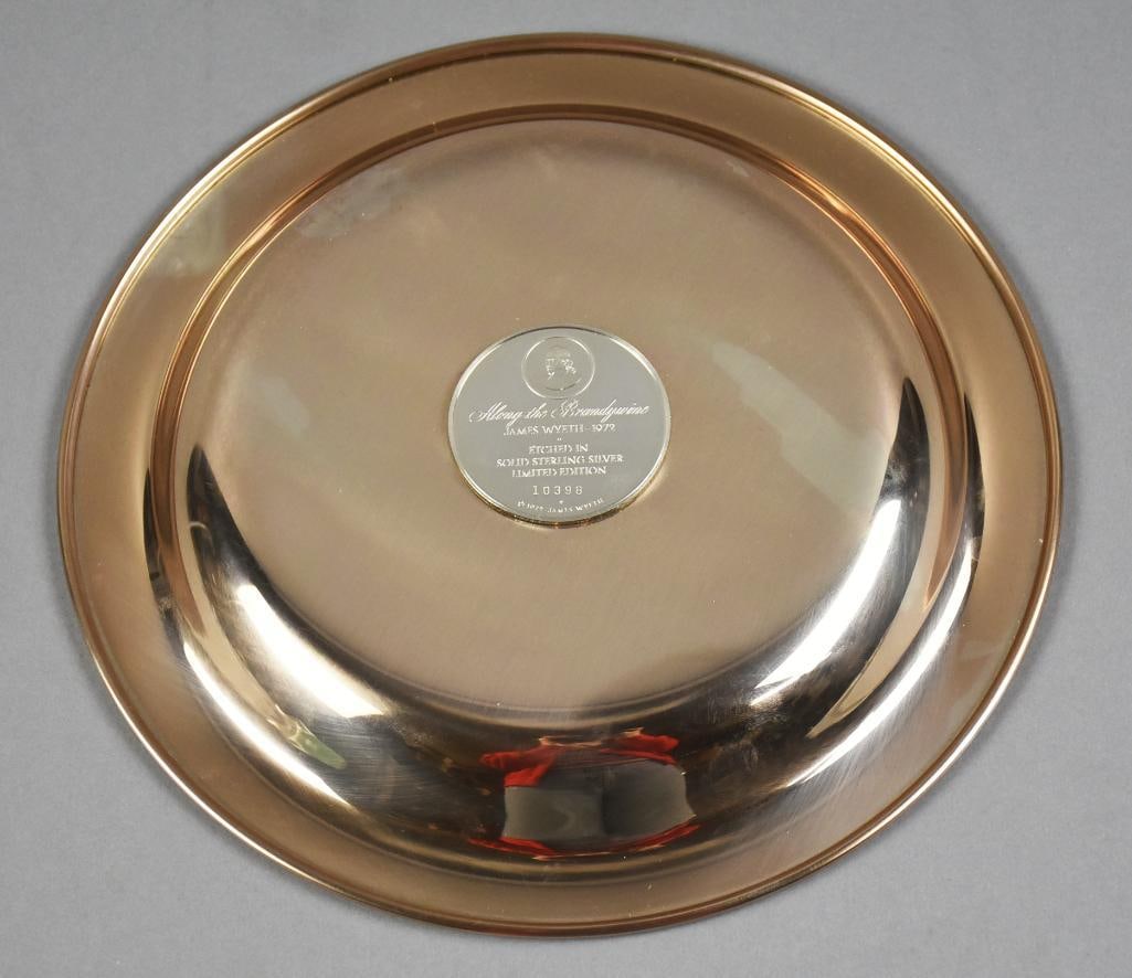 Franklin Mint Solid Sterling Along the Brandywine Plate - 3