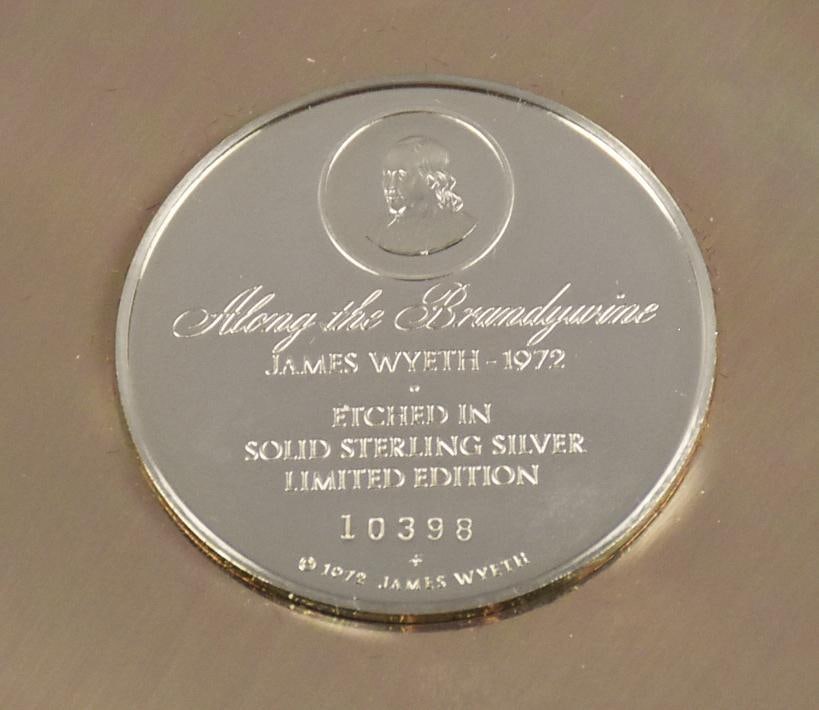 Franklin Mint Solid Sterling Along the Brandywine Plate - 4