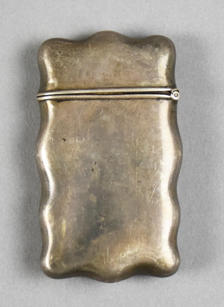 Victorian Silver Vesta Case w/ Monograms - 2