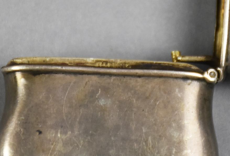 Victorian Silver Vesta Case w/ Monograms - 5