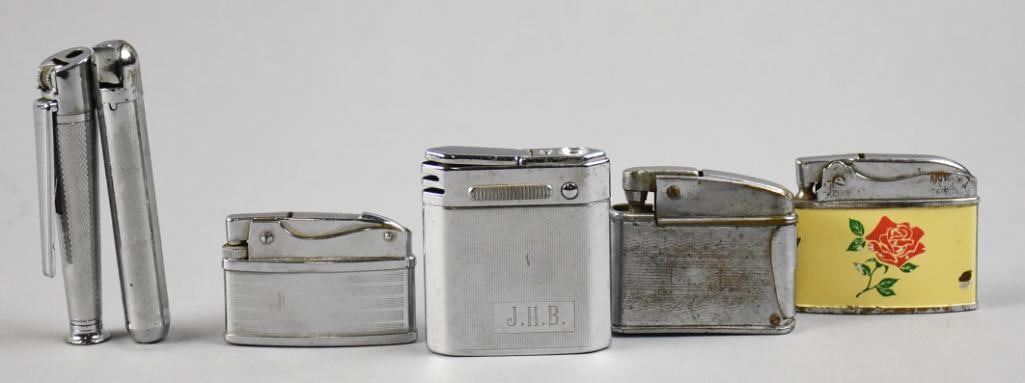 Vintage Cigarette Lighter Assortment: Lot is for six vintage cigarette lighters.