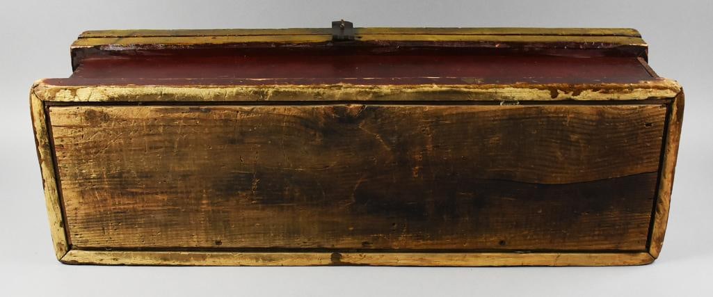 Antique Primitive Solid Wood Tool Chest - 6