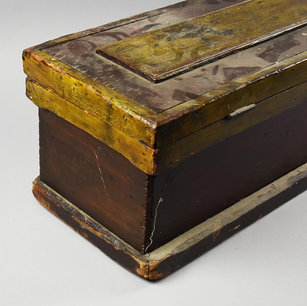 Antique Primitive Solid Wood Tool Chest - 8