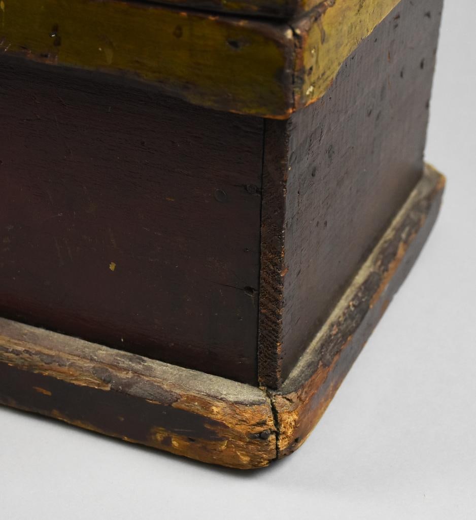 Antique Primitive Solid Wood Tool Chest - 9