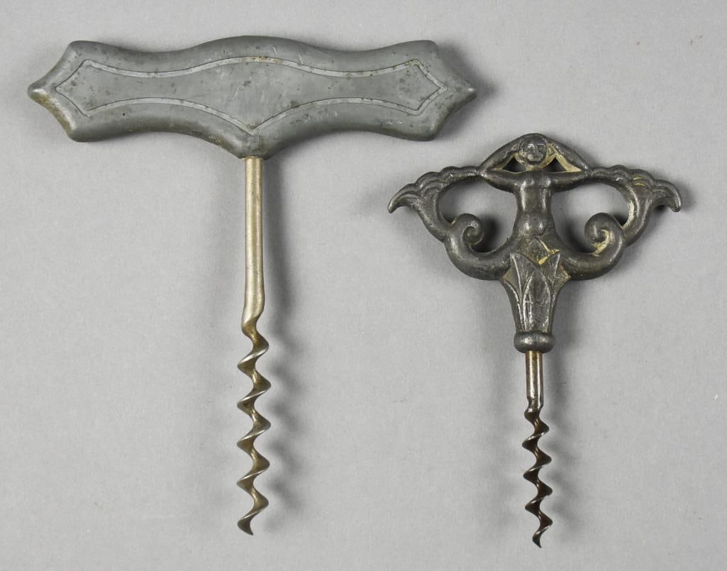 Pair of Art Deco Pewter Corkscrews (1 of 2)