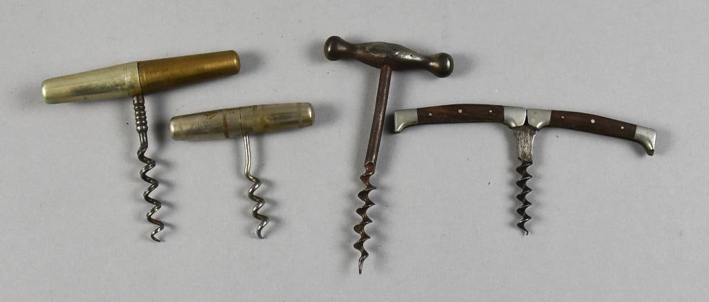 Vintage & Antique Collection Roundlet, & More Corkscrews: Cool assortment of vintage and antique corkscrews, all appear to be of German origin. They include two roundlet, folding and a direct pull.?They measure from approx. 2.5" to 4.5".