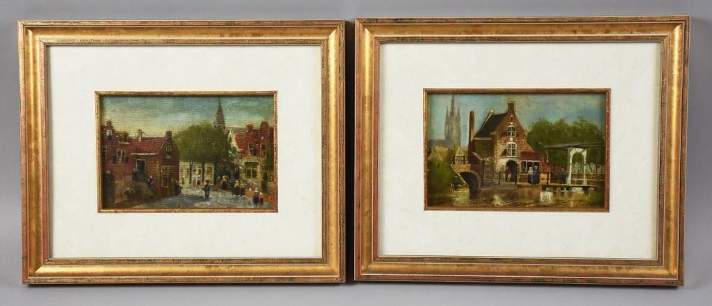 19th Century Netherlands Oil on Canvas Dutch Scenes (1 of 6)