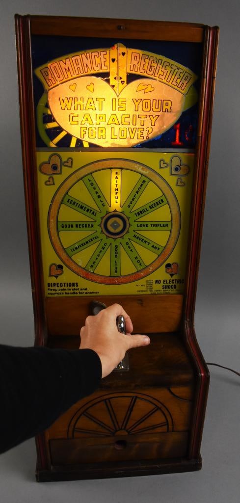 1944 Exhibit Supply Co Romance Register 1c Love Meter - 2