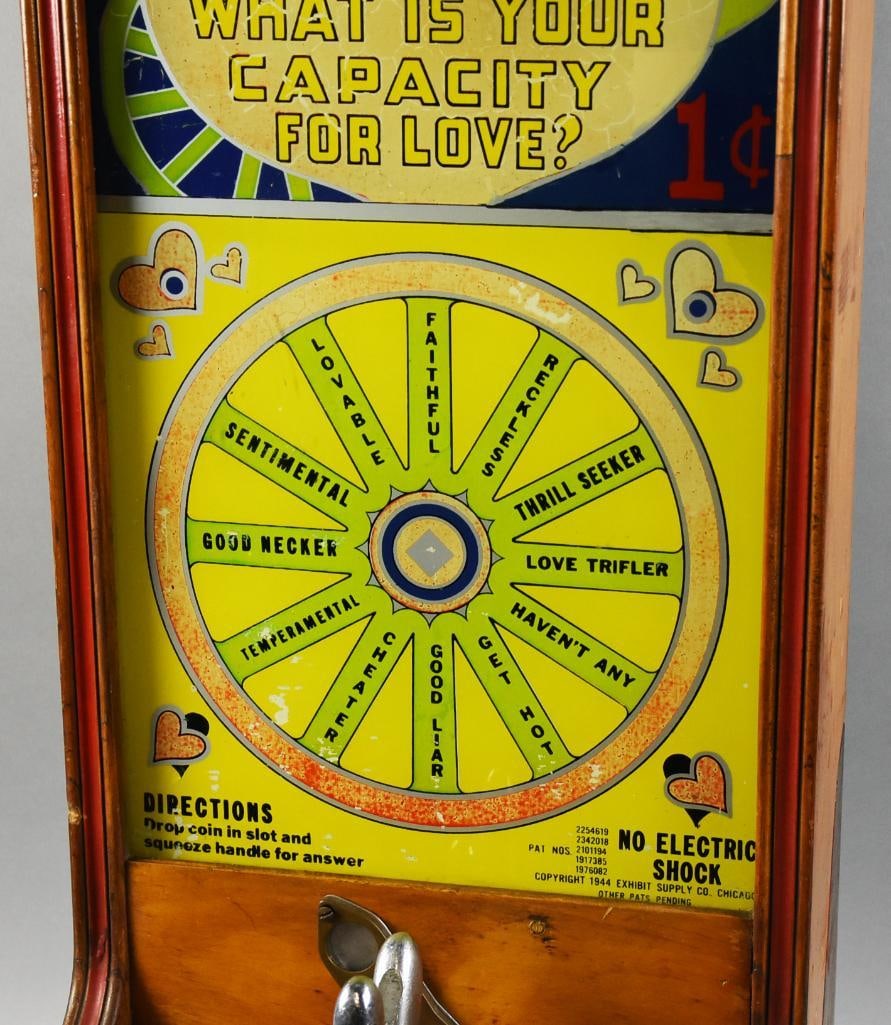 1944 Exhibit Supply Co Romance Register 1c Love Meter - 3