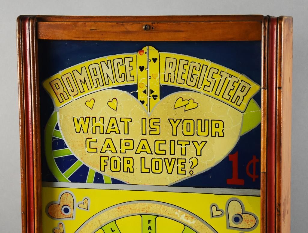1944 Exhibit Supply Co Romance Register 1c Love Meter - 4