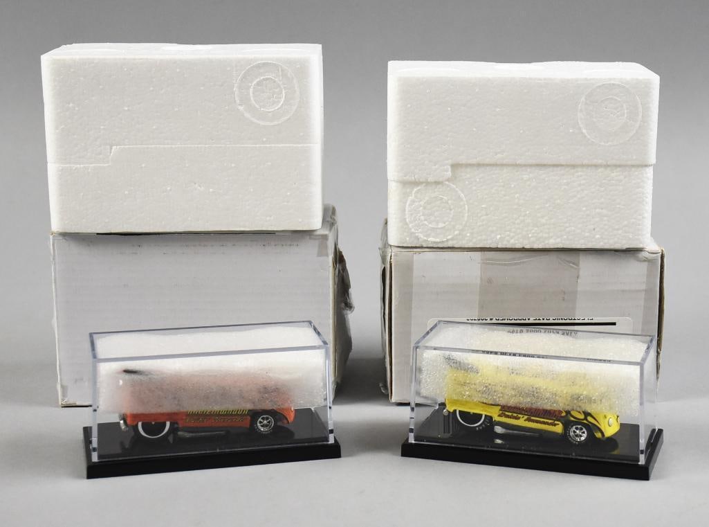 Liberty Promotions, Hot Wheels Drag Buses Ltd Ed MIB-NOS: Lot is for a pair of Liberty Promotions from Hot Wheels. Buses are Kruizinwagon #2, one is red No. 358/900, one is yellow. No. 336/900?Single owner collection from the largest toy collector on the Wes