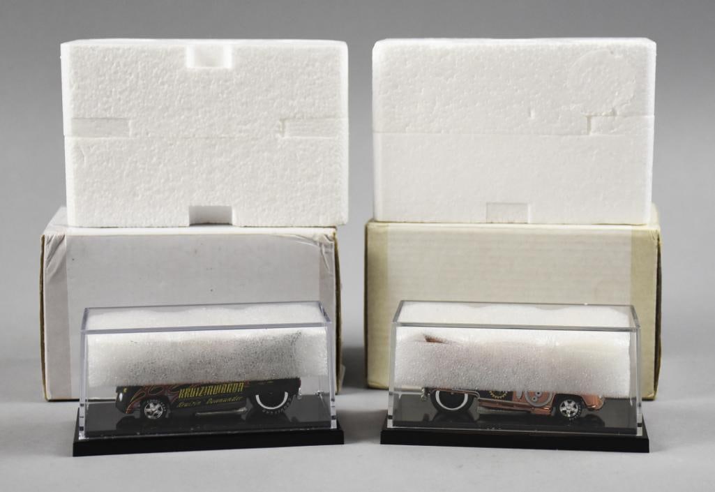 Liberty Promotions, Hot Wheels Drag Buses Ltd Ed MIB-NOS: Lot is for two Liberty Promotions Drag Buses from Hot Wheels. Buses are Kruizinwagon #2 in black No. 26/900 and Gear Head No. 945/1300. Single owner collection from the largest toy collector on the We