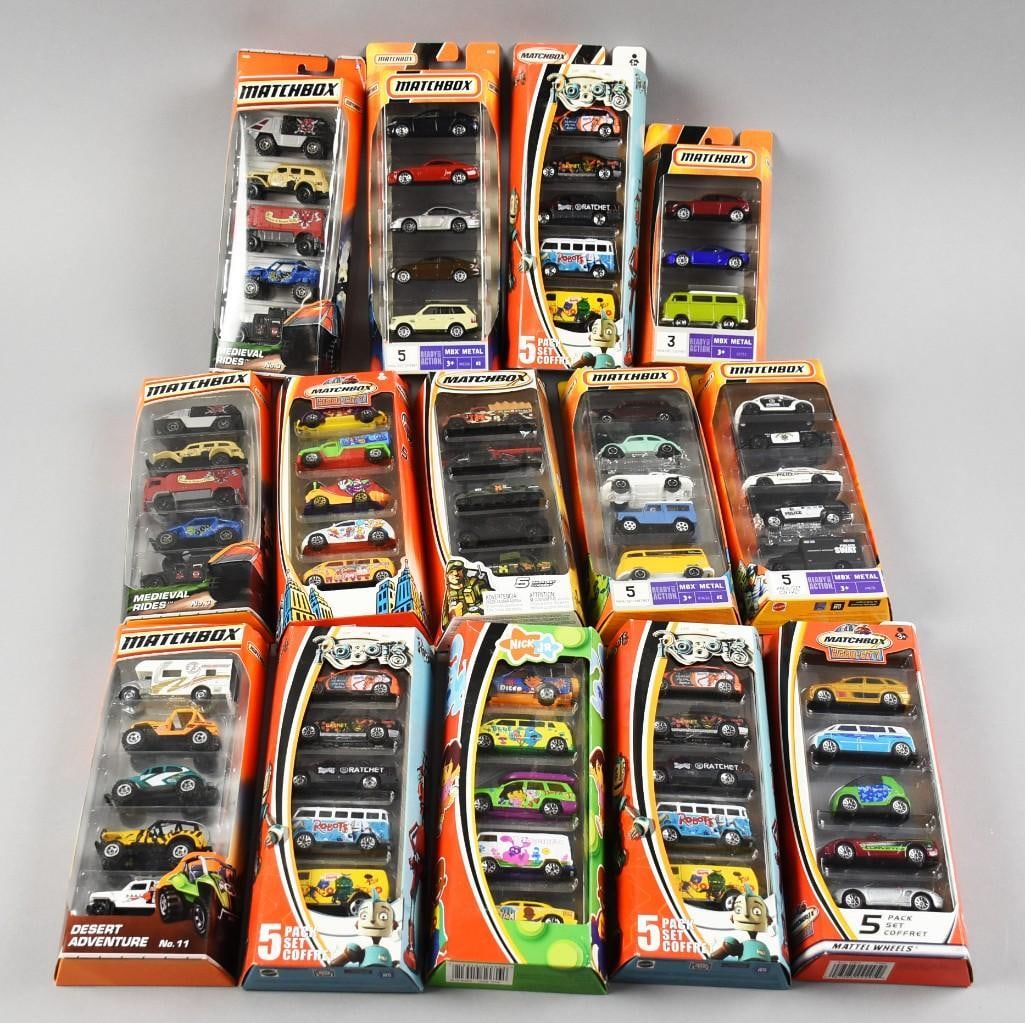 (14) 2000s Matchbox Die-Casts 5-Car Gift Sets MIP NOS (1 of 2)