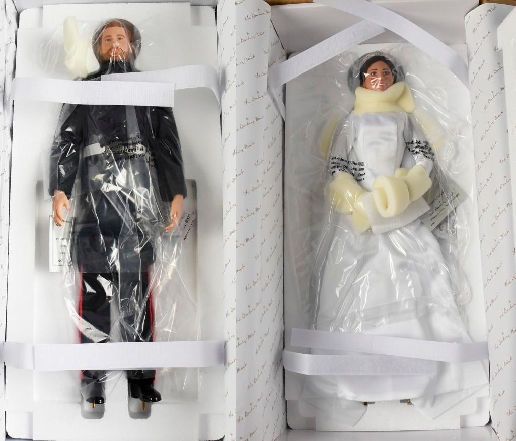 Danbury Mint Prince Harry & Meghan Markle Wedding - NRFB NOS: Beautiful royal wedding dolls for Groom Prince Harry and Bride, Meghan Markle. Both are in their original boxes with outer shipping boxes.