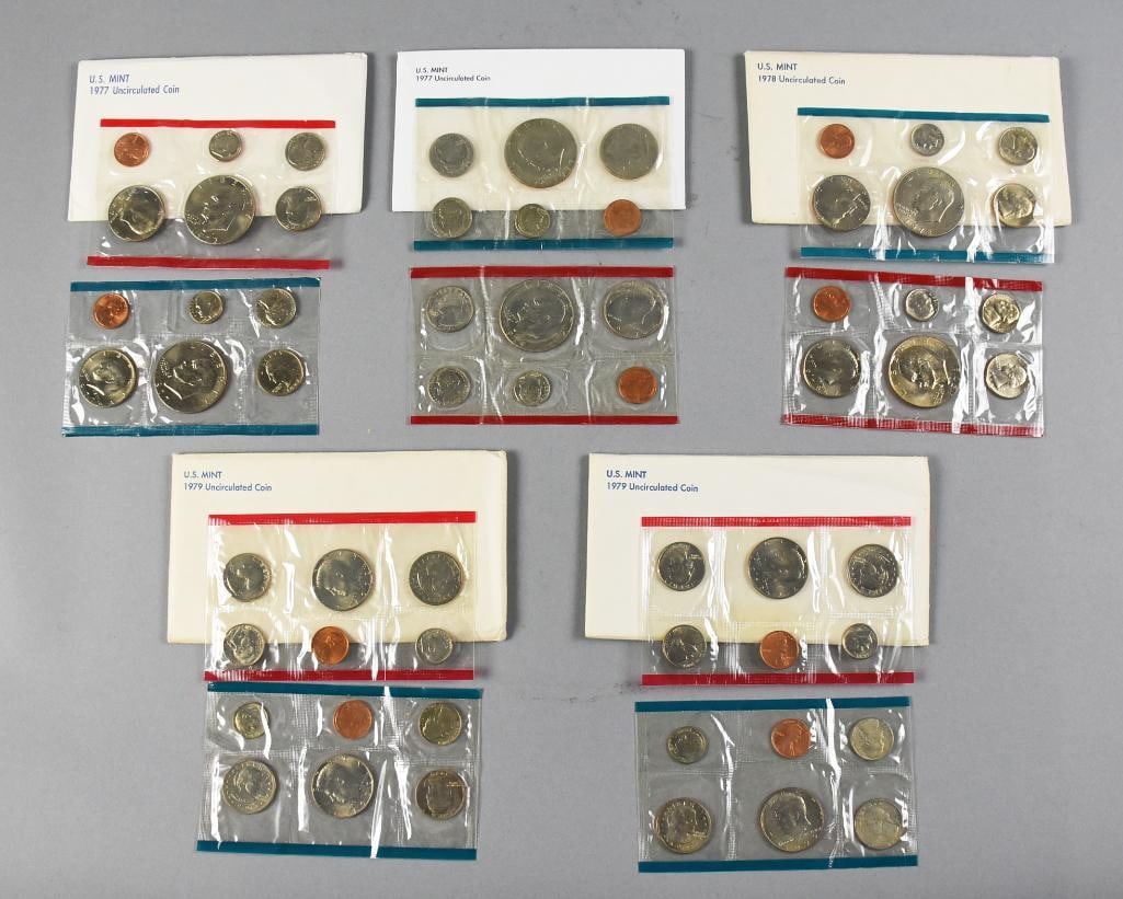 1977-79 US Mint Uncirculated Coin Sets, Denver Philadelphia (1 of 5)