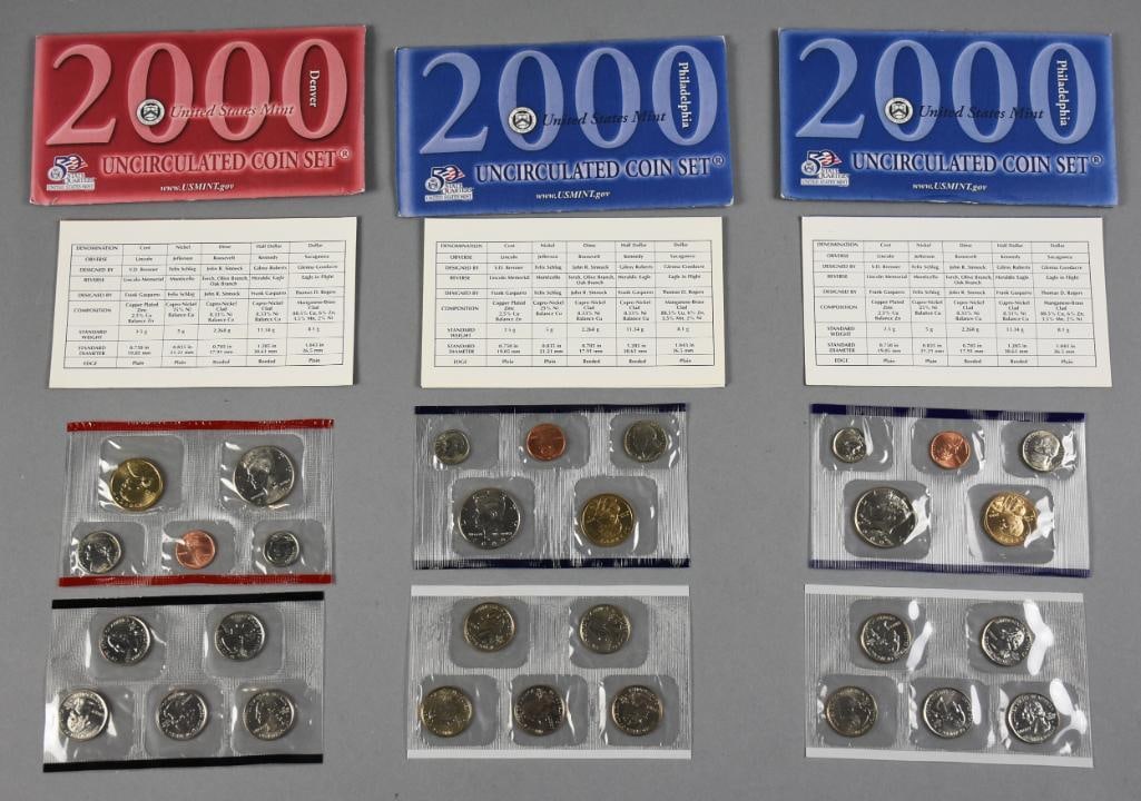 2000 US Mint Uncirculated Coin Sets, 50 State Quarters (1 of 5)