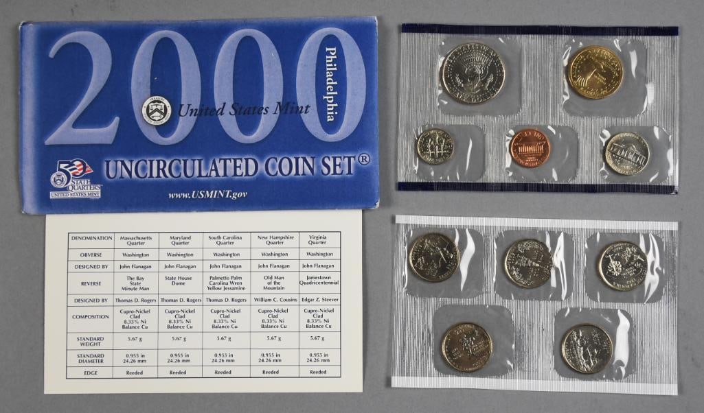 2000 US Mint Uncirculated Coin Sets, 50 State Quarters - 4