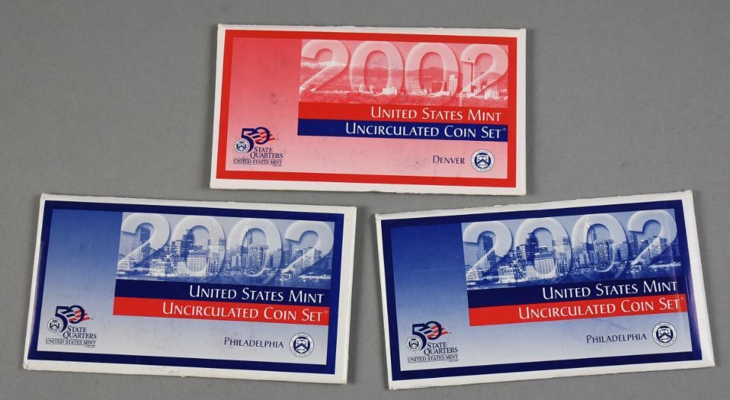 2002 US Mint Uncirculated Coin Sets, 50 State Quarters - 2