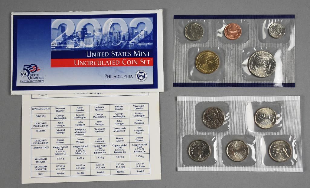 2002 US Mint Uncirculated Coin Sets, 50 State Quarters - 3