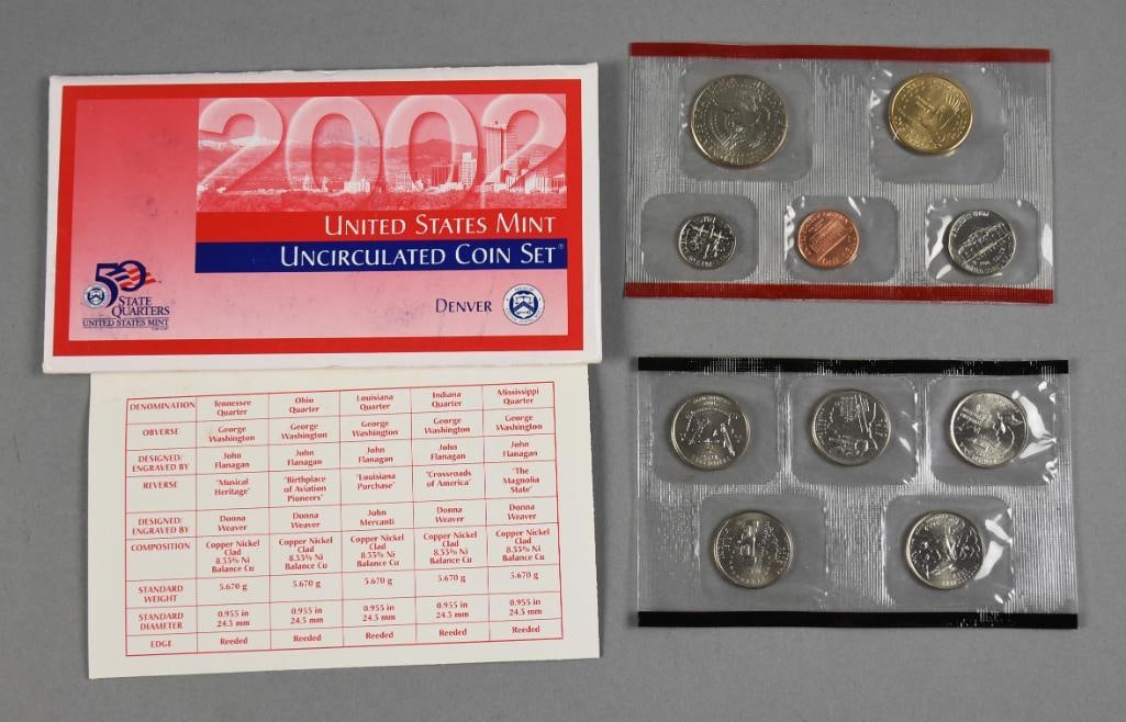 2002 US Mint Uncirculated Coin Sets, 50 State Quarters - 5