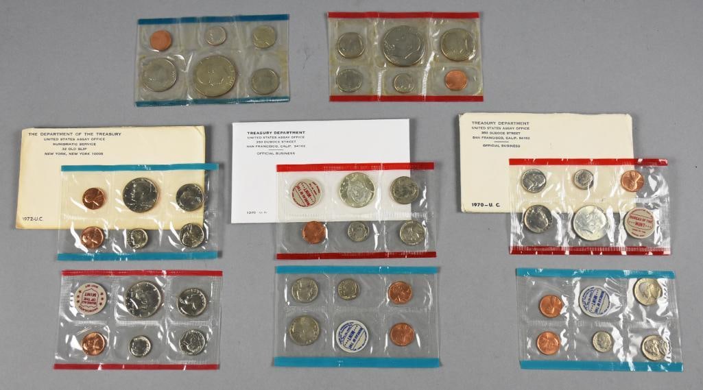1970, 1972 Treasury Office Uncirculated Mint Sets (1 of 7)