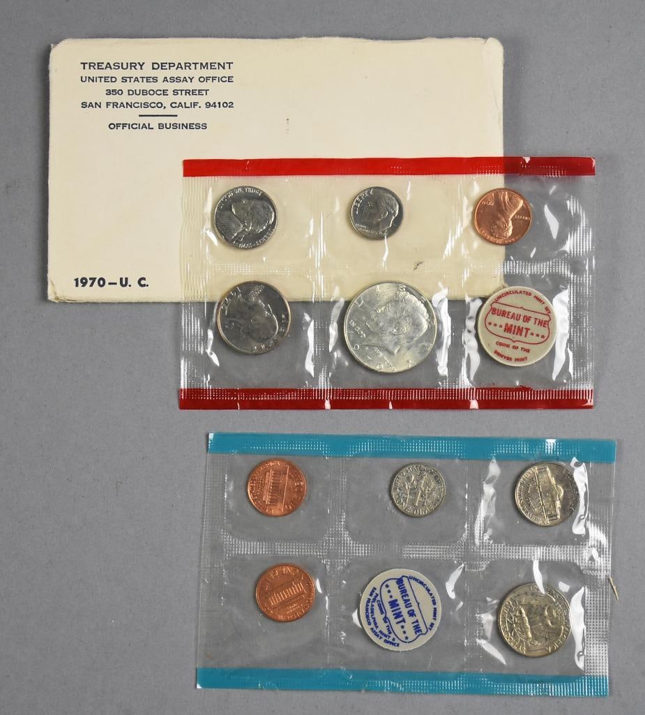 1970, 1972 Treasury Office Uncirculated Mint Sets - 3