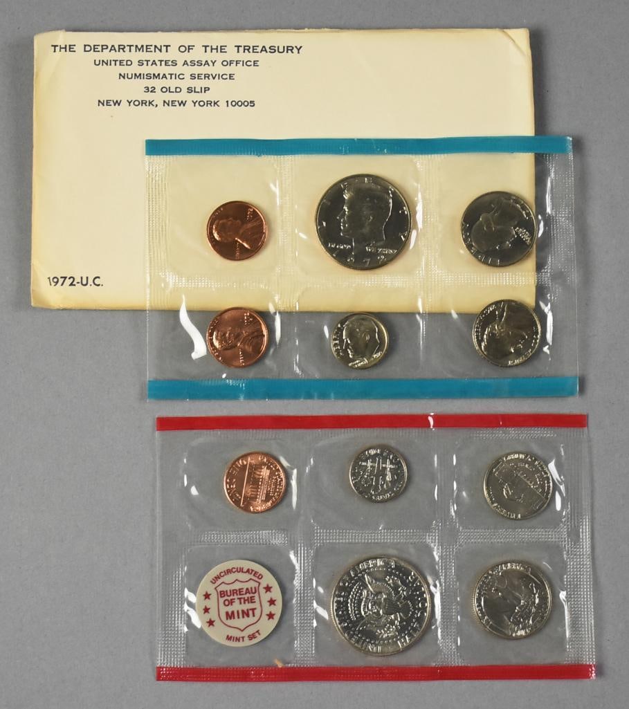 1970, 1972 Treasury Office Uncirculated Mint Sets - 5