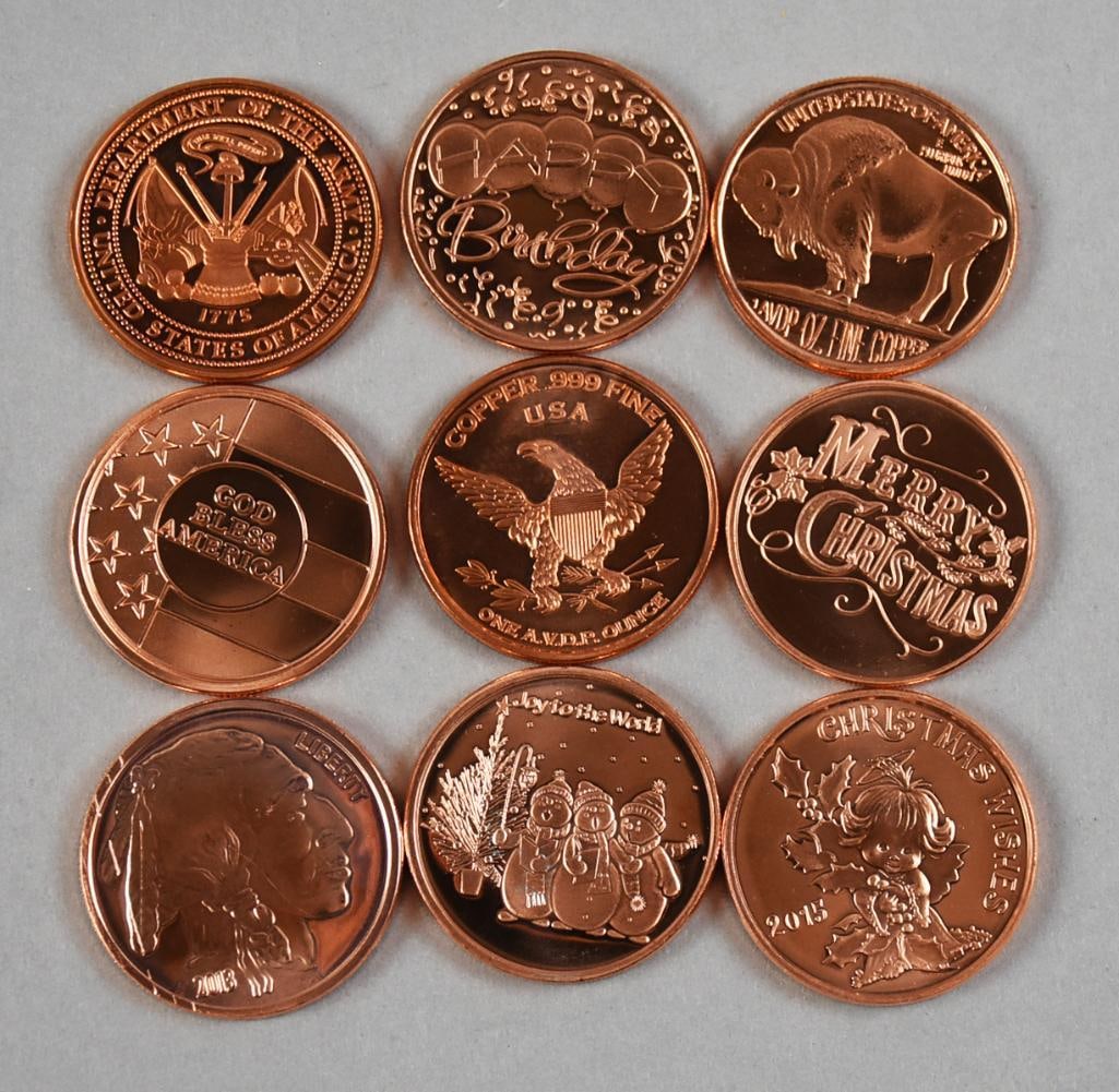 (79) 999 Copper Commemorative Rounds - 2