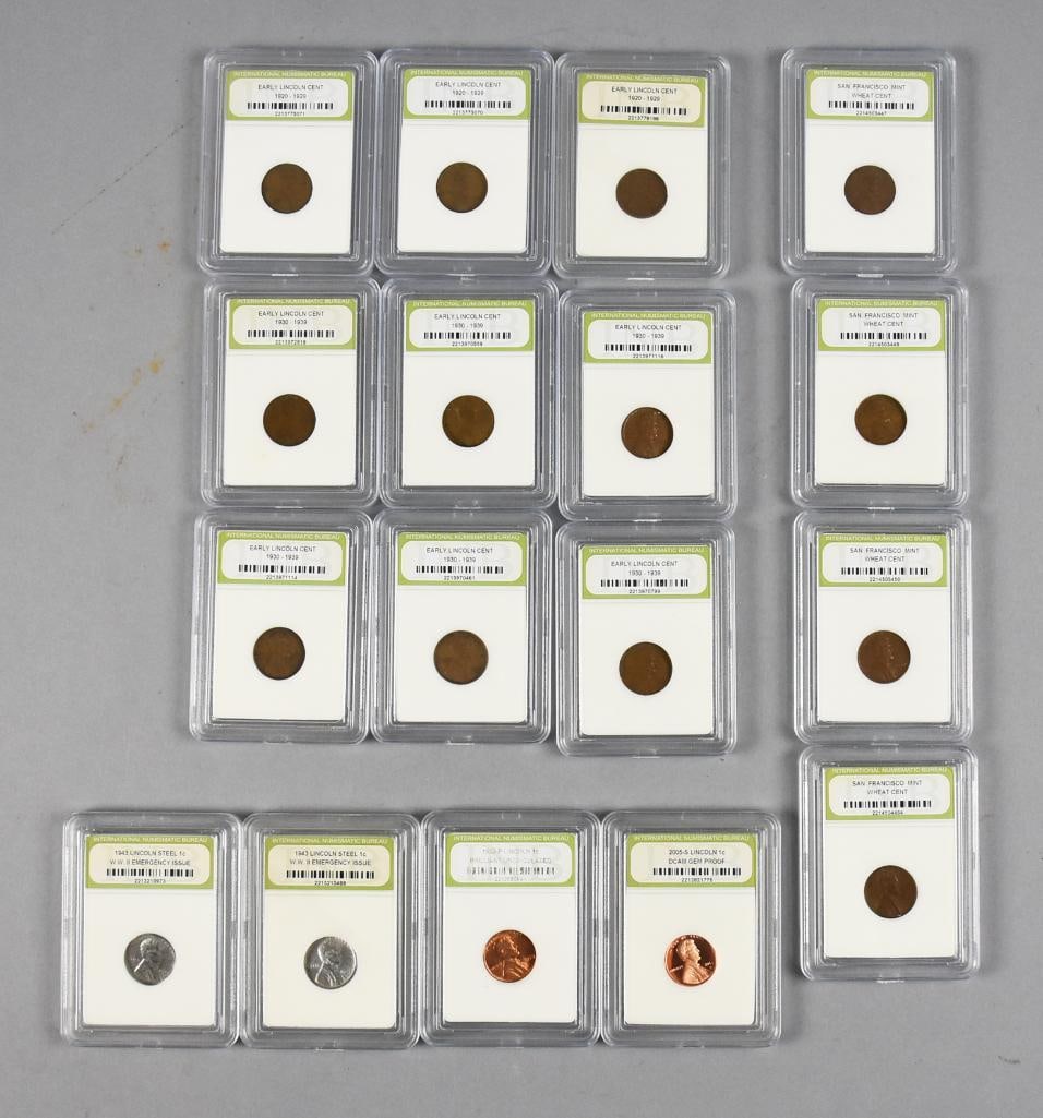INB Assorted Lincoln Pennies, 1920s-2000s (1 of 6)