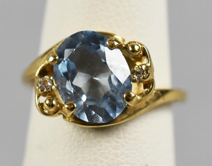 14K Yellow Gold and Aquamarine Ring (1 of 6)