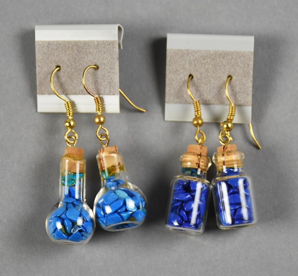 Assorted Magic Potion Gemstone Filled Vial Earrings - 3