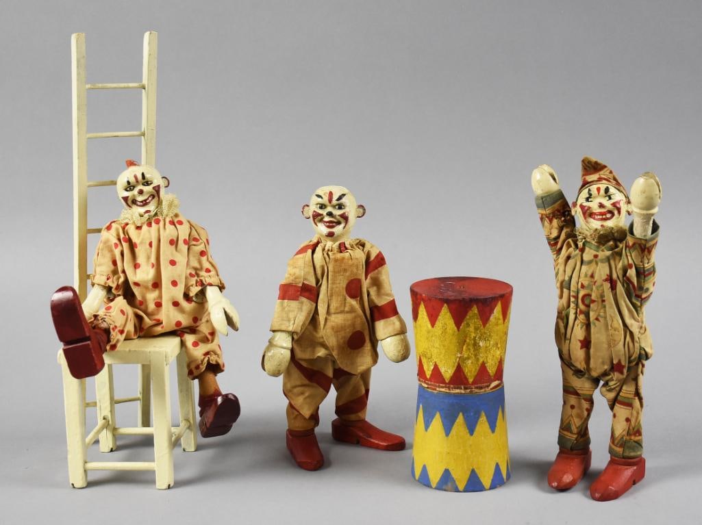 c1910 Schoenhut Humpty Dumpty Circus Clowns & Accessories (1 of 8)