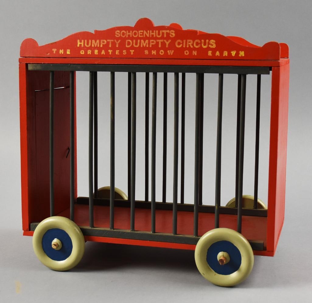 c1910 Schoenhut Humpty Dumpty Circus Animal Cage Wagon (1 of 5)