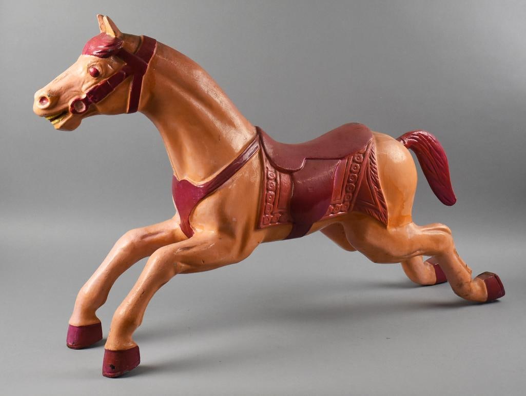 Uncle Ben?s Kiddieland Vintage Carousel Horse: Very cool vintage carousel horse. Purchased several carnival rides from Uncle Ben?s Kiddieland. Uncle Ben?s was operating 1950?s to 1970?s in the San Fernando Valley. The ponies came from a pony cart