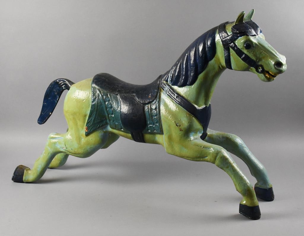 Uncle Ben?s Kiddieland Vintage Carousel Horse: Very cool vintage carousel horse. Purchased several carnival rides from Uncle Ben?s Kiddieland. Uncle Ben?s was operating 1950?s to 1970?s in the San Fernando Valley. The ponies came from a pony cart