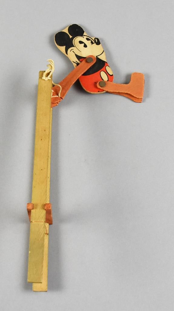 c1930 MB Co USA Mickey Mouse Acrobat Trapeze Toy (1 of 7)