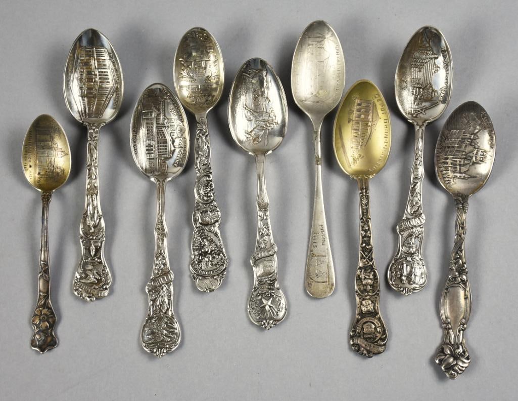 Antique Sterling Silver Souvenir Spoon Assortment (1 of 7)