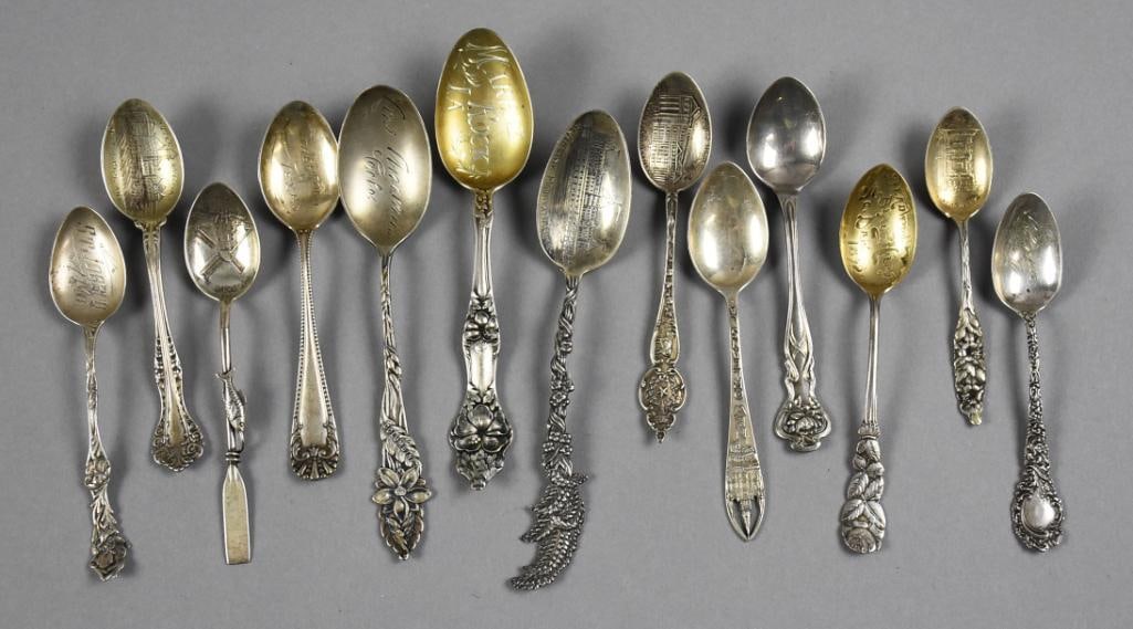 Antique Sterling Silver Souvenir Spoon Assortment (1 of 10)