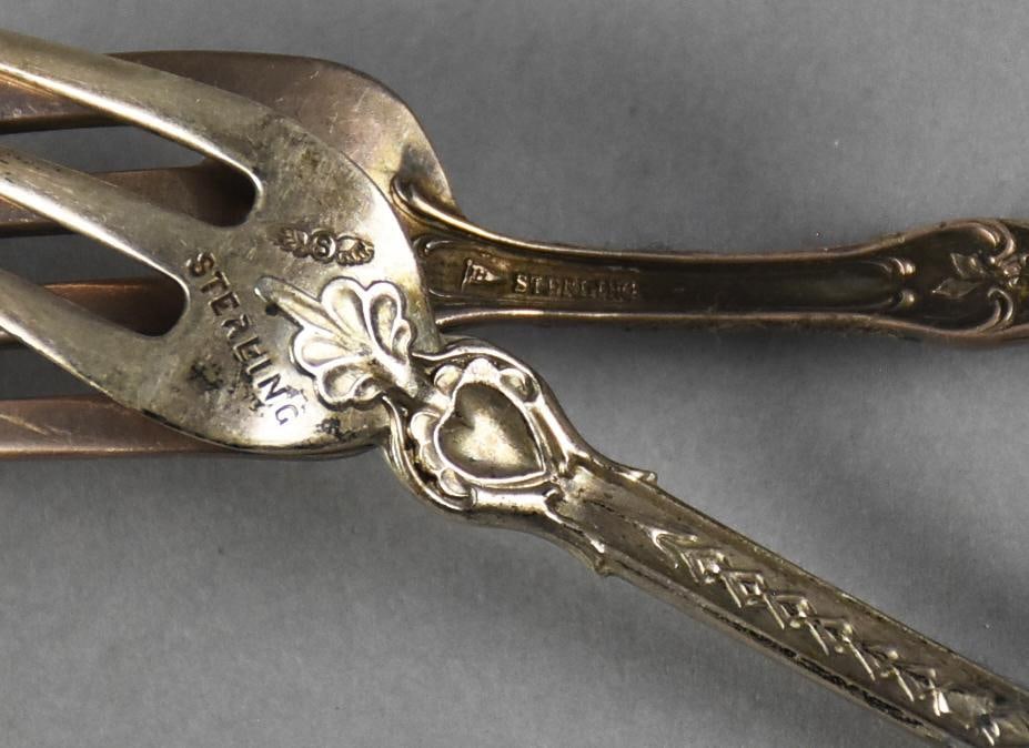 Antique Sterling Silver Flatware Assortment - 7