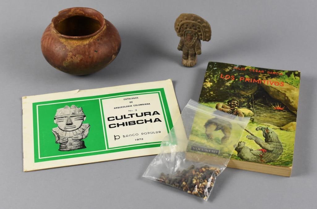 Pre Colombian Bowl, Figurine, Beads - Books (1 of 10)