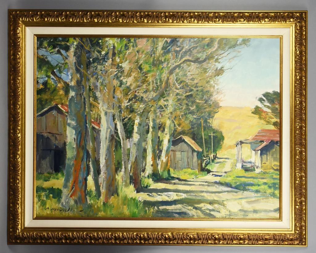 Charles Movalli (1945-2016) Rustic Landscape Oil on Canvas (1 of 6)