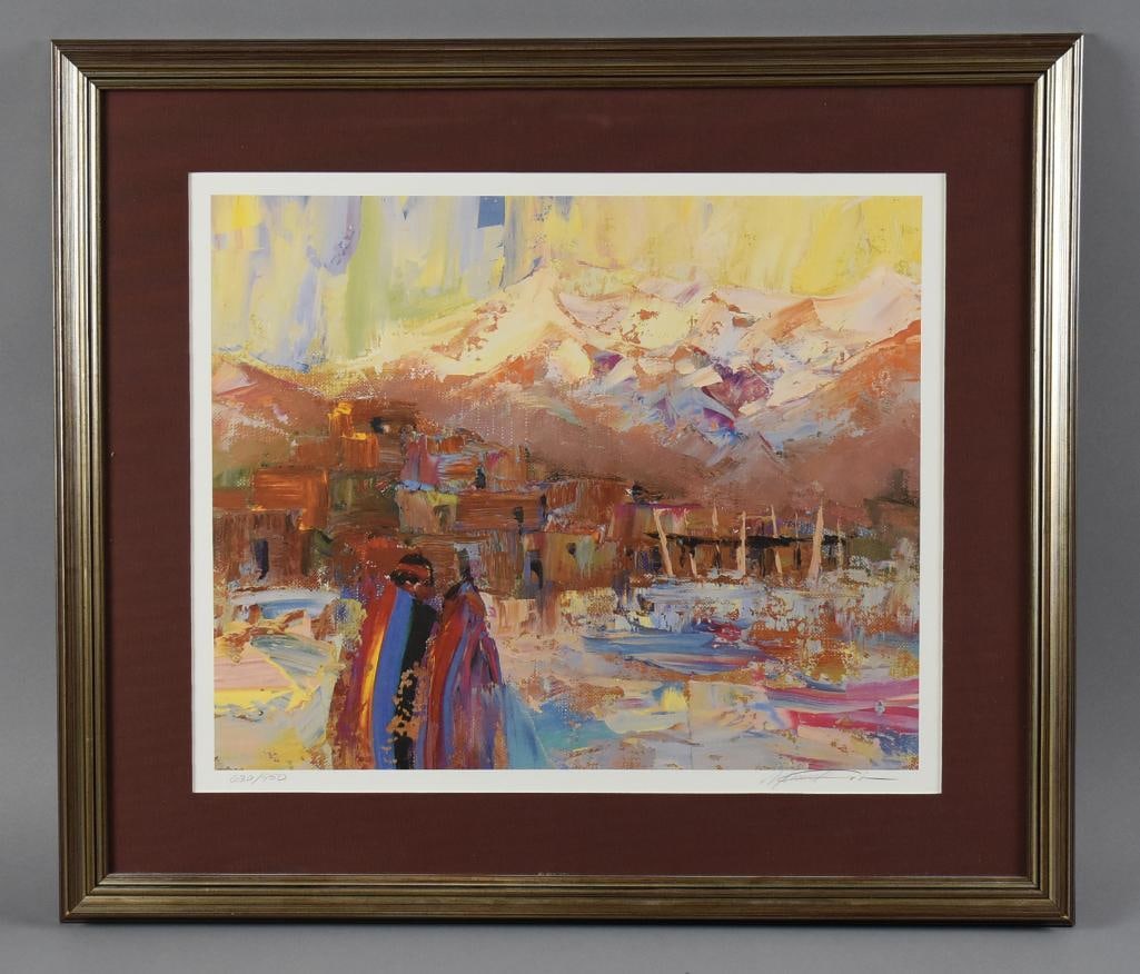 Manuel Lopez Cia (b1937) Evening in Taos Signed Ltd Ed Litho (1 of 7)
