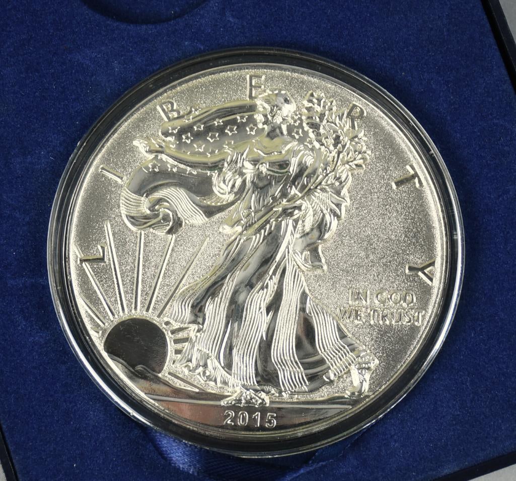 2015 Amer. Eagle Proof - Silver plate COA - 2