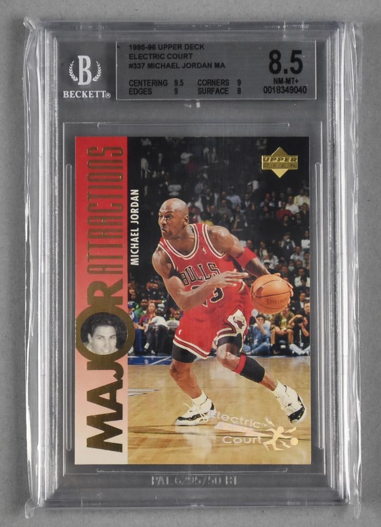 1995-96 Upper Deck Michael Jordan Electric Court Beckett 8.5 (1 of 2)