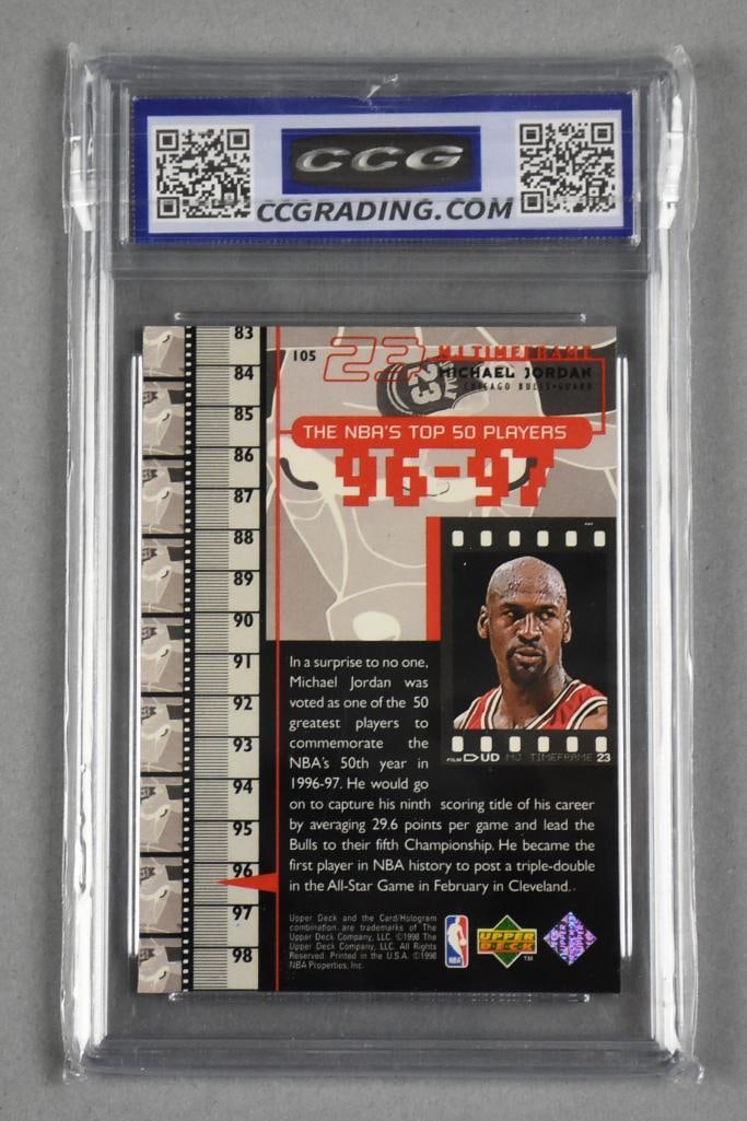 1998 CCG Upper Deck Michael Jordan Timeframe Gem Mint 10 - 2
