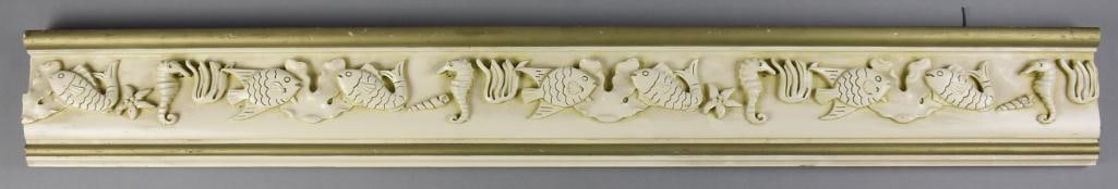 Disney Little Mermaid Ariel Grotto Molding Section: Very cute section of Ariel's grotto. Little Mermaid with sea wildlife with fish and seahorses. Measures approx. 6" long and 4" tall.?